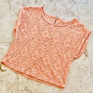 Sheer Lace Appliqué Blouse